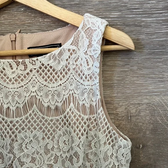 Jessica Howard Ivory Lace Overlay Sheath Dress - Picture 4 of 11